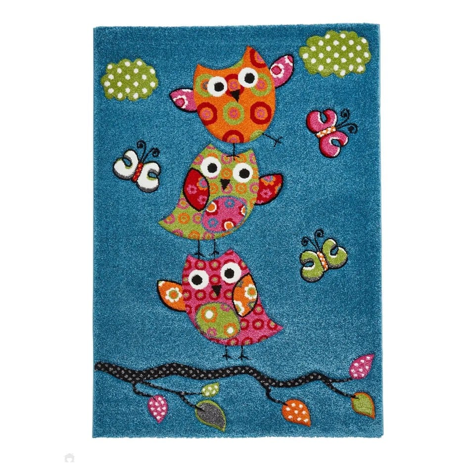Blooming Birds Colorful Handmade Rug For Kids Room