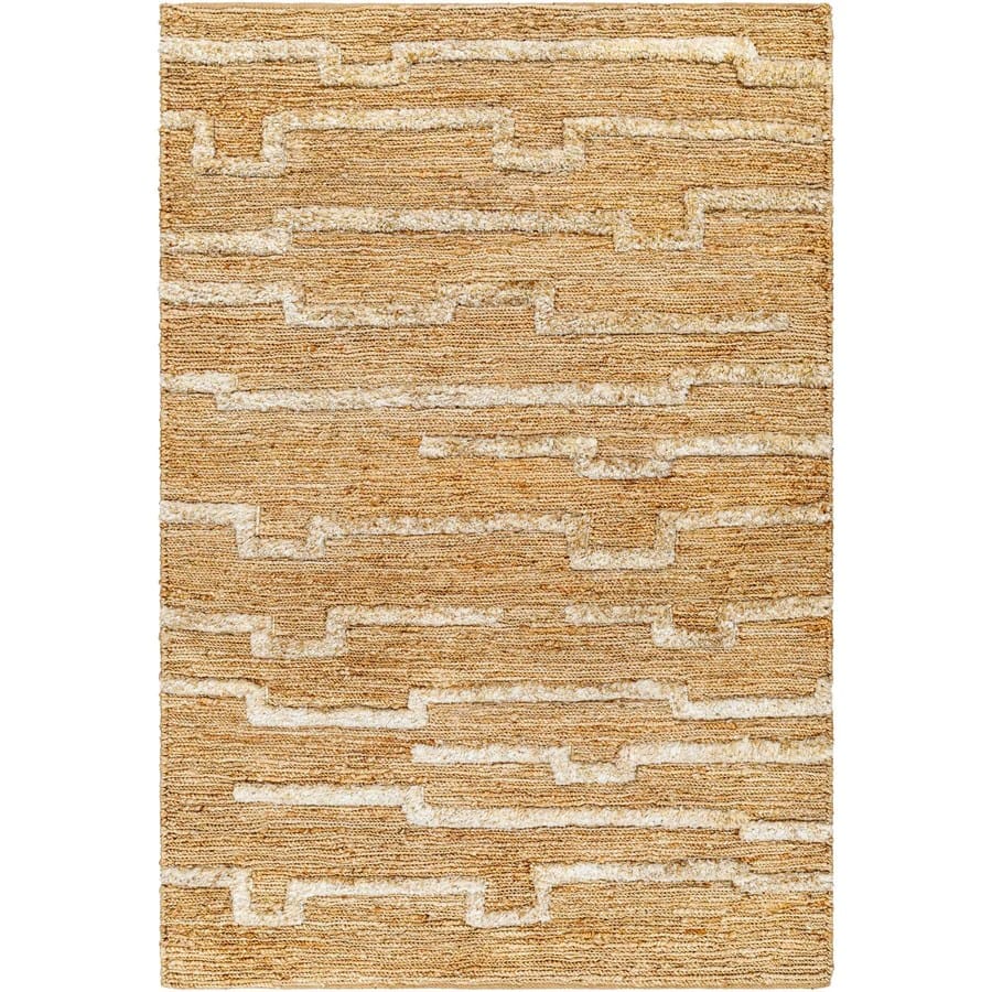 Abstract Lines Natural Jute Handmade Rug