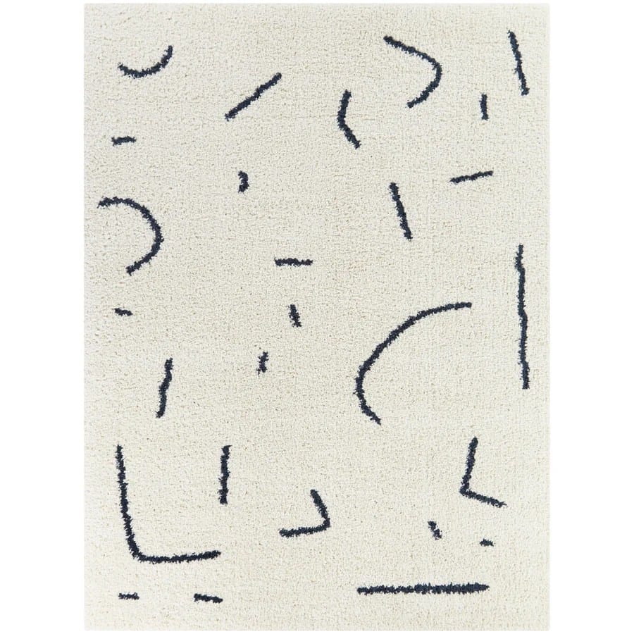 Albert White Shag Area Rug