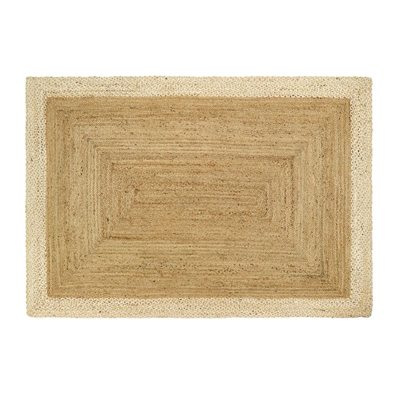 Terralines Jute Natural Handmade Natural Rug for Living Room