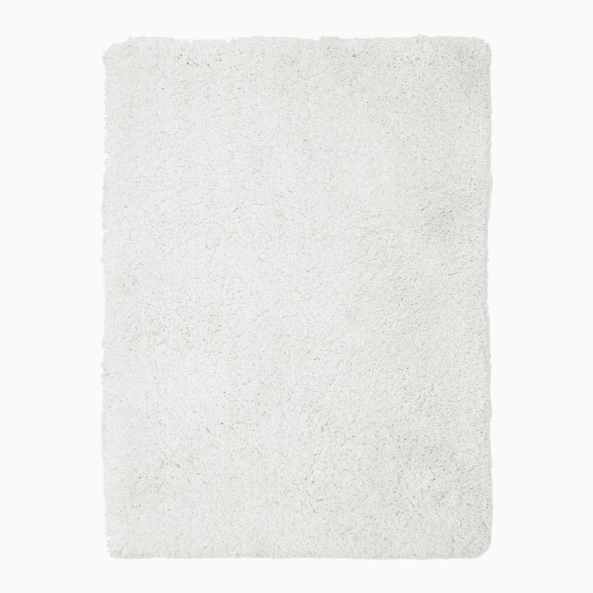 Handmade Solid White Shag Rug
