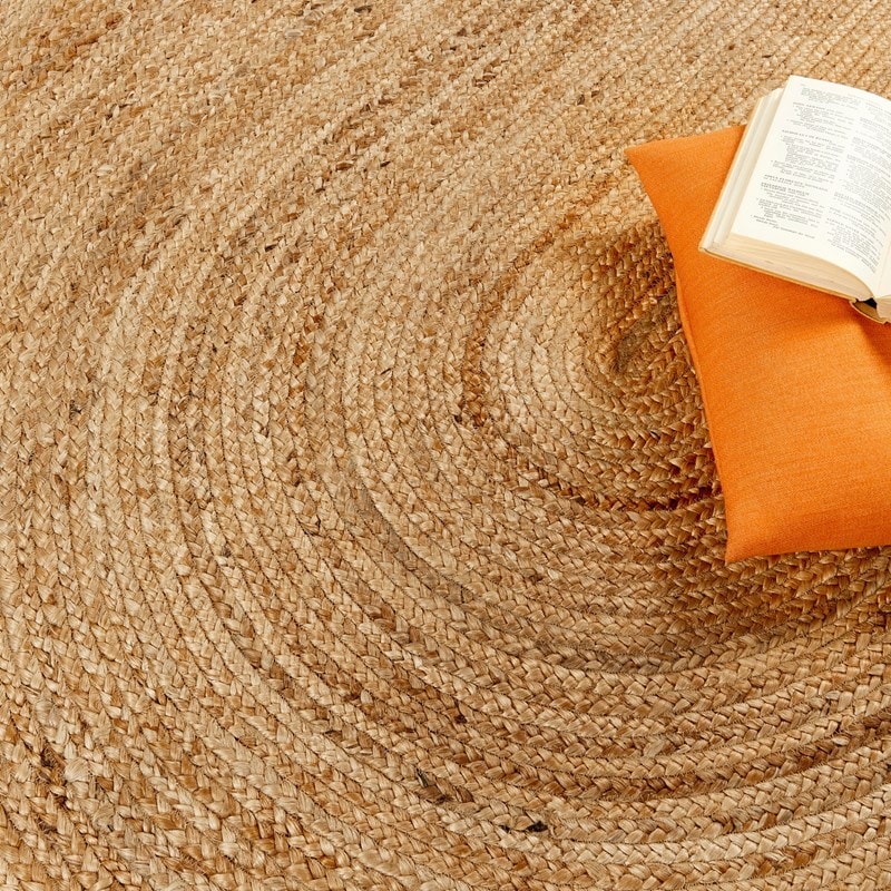 Loomarc Jute Natural Braided Rug For Living Room