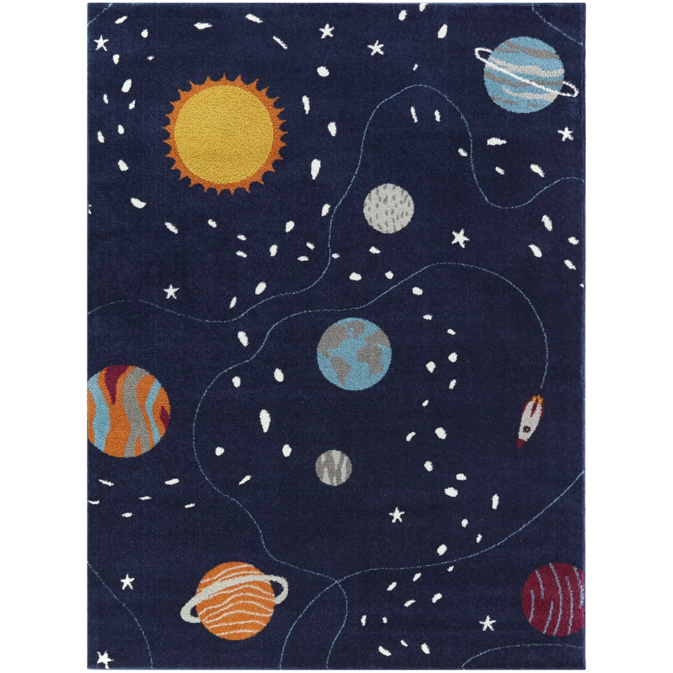 Multicolor Sky Wanderer Handtufted Kids Rug For Playroom, Nursery
