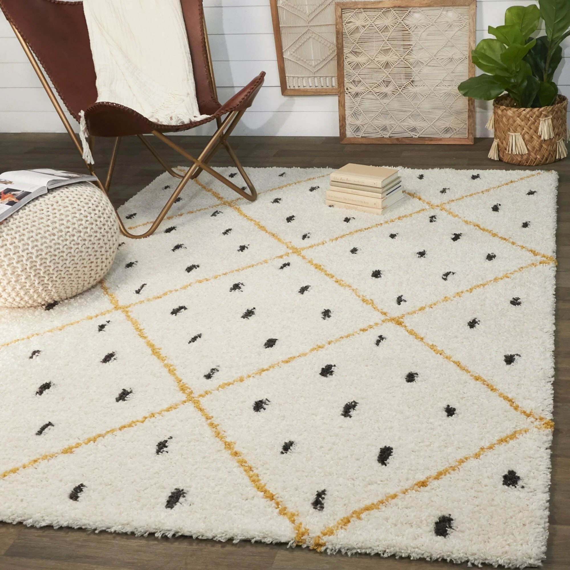 Dot Lines Soft Kids Handmade Rug