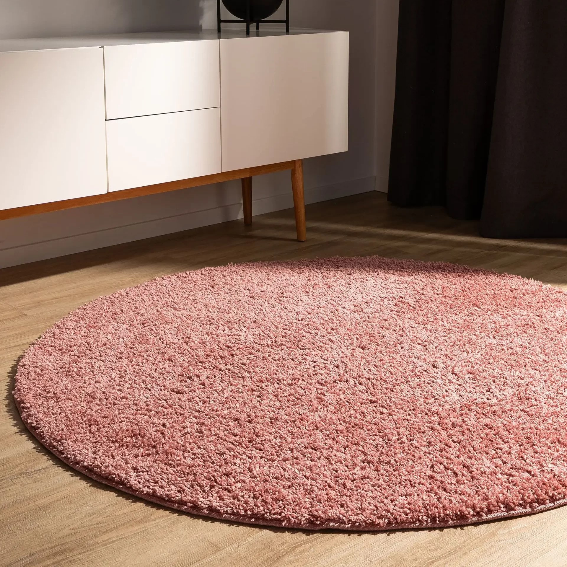 Rosette Solid Handmade Shag Rug