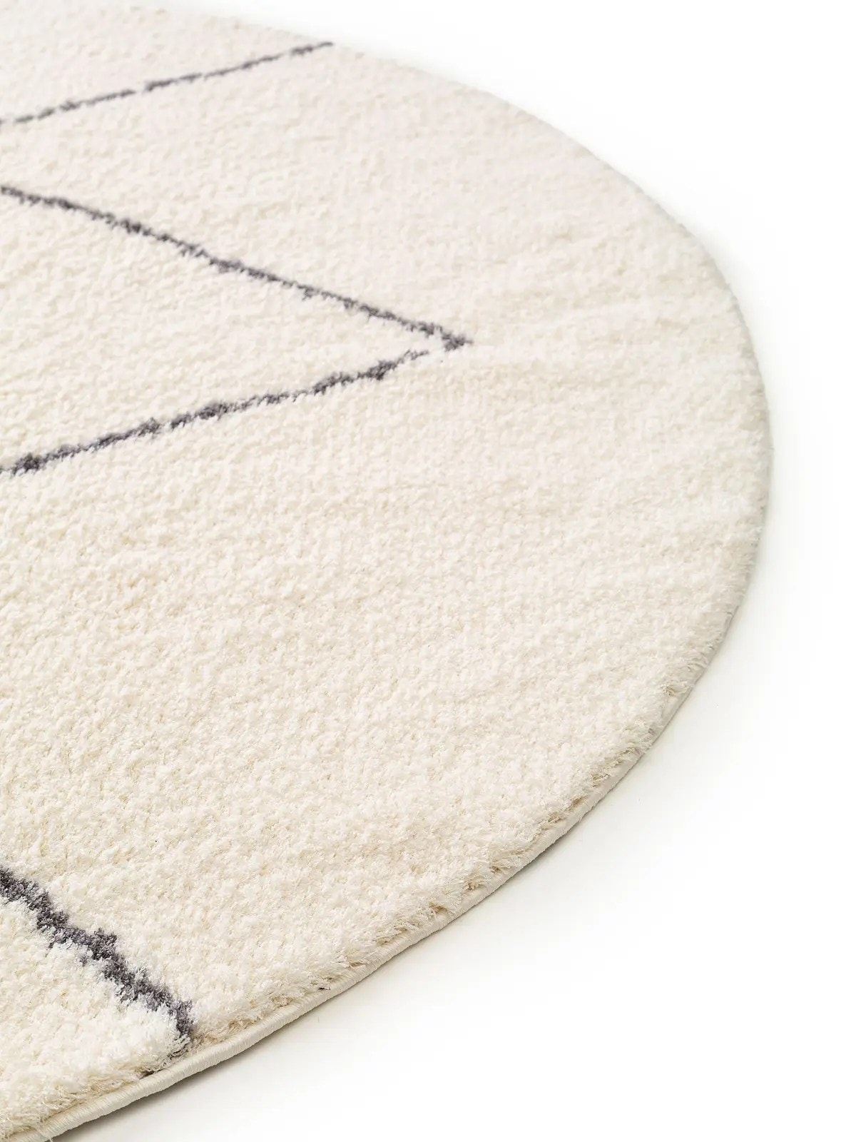 Cream Horizon Solid Shag Rug