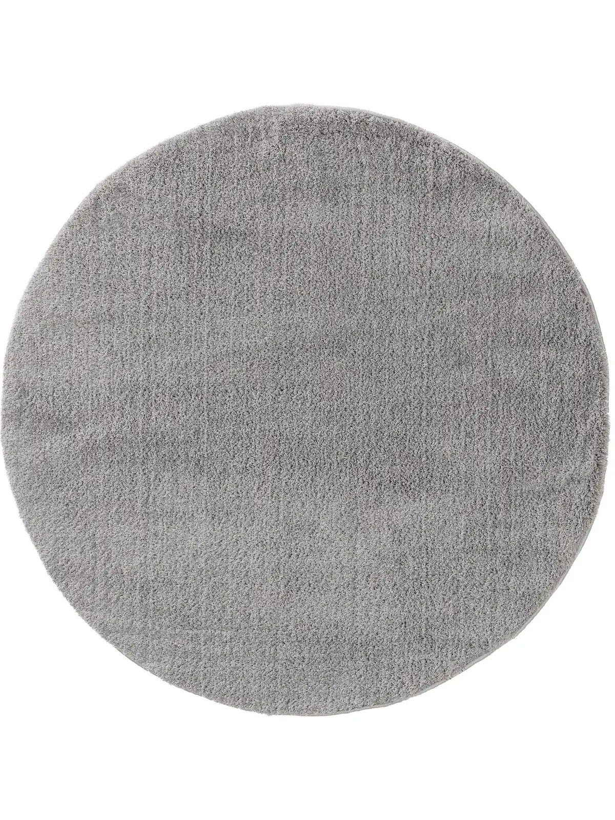 Grey Ashen Solid Shag Rug