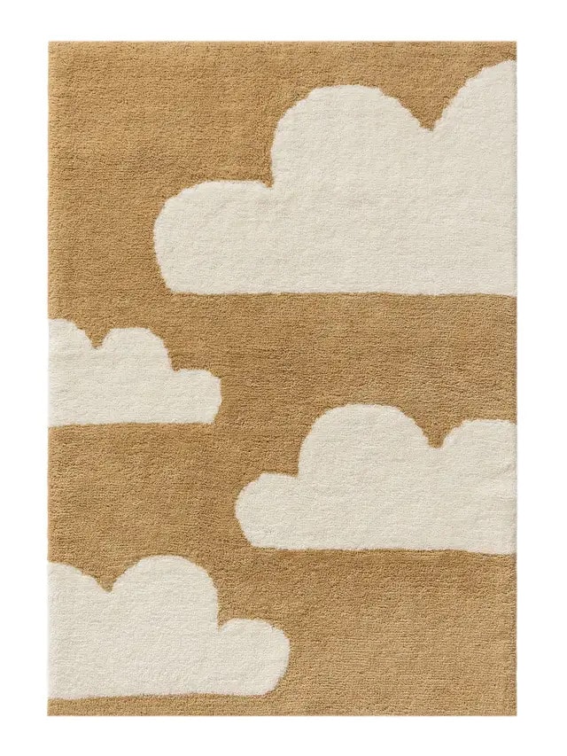Dreamy Cloudy Kids Handmade Tufted Rug For Playroom