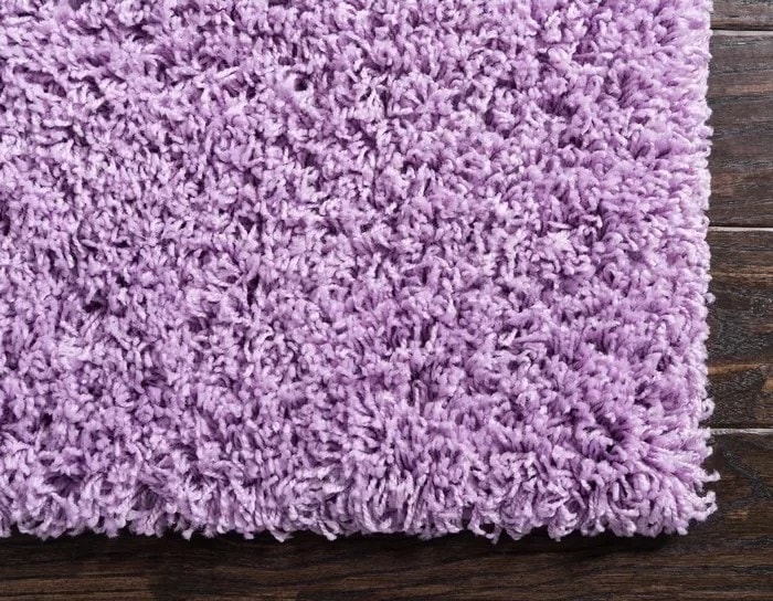 Mystic Solid Purple Shag Handmade Rug