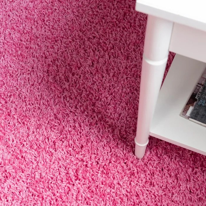 Cotton Candy Pink Shag Solid Rug