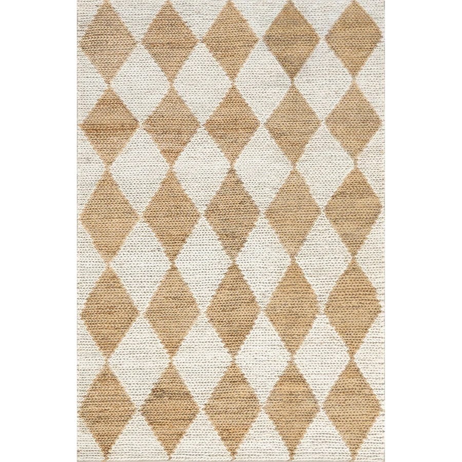 Diamond Weave Natural Jute Rugs for Living Room