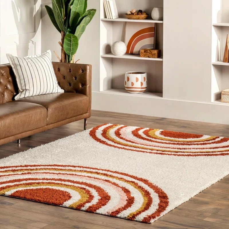 Multi Rainbow Shag Handmade Rug