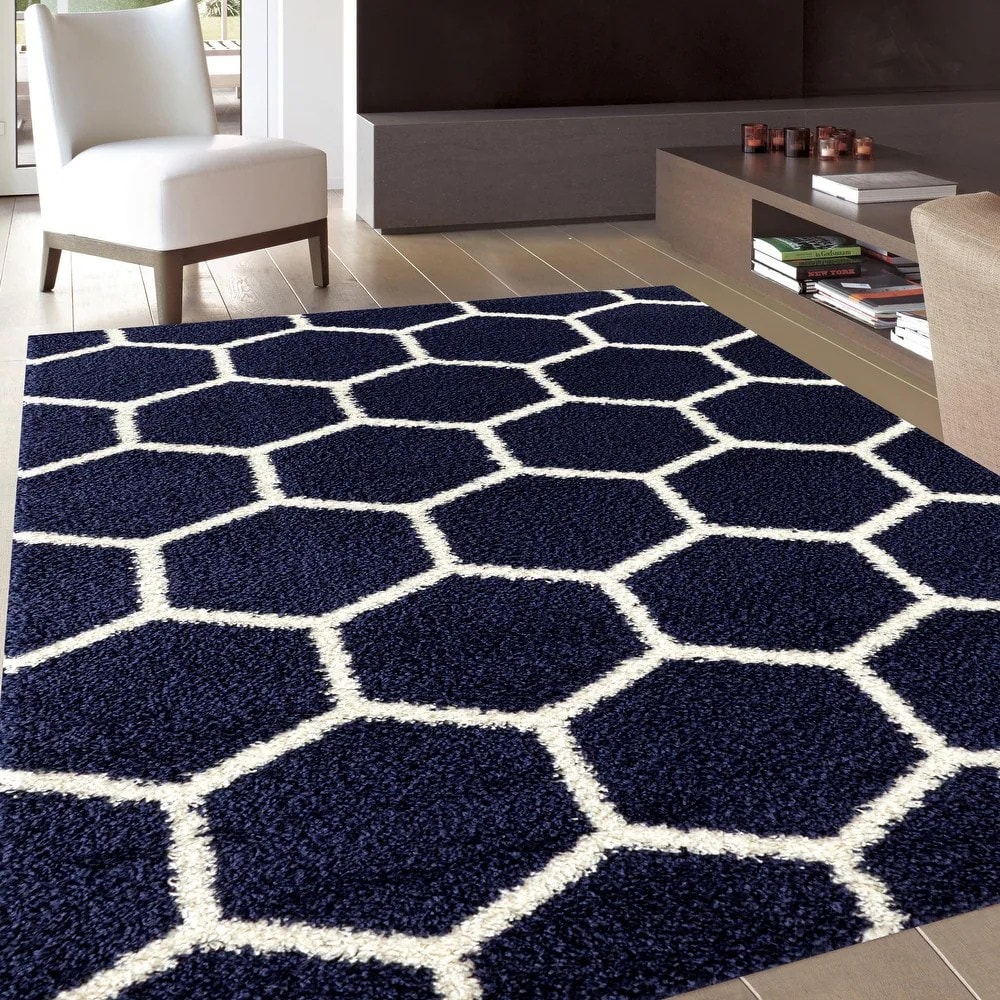 Mosaicx Solid Shag Area Rug