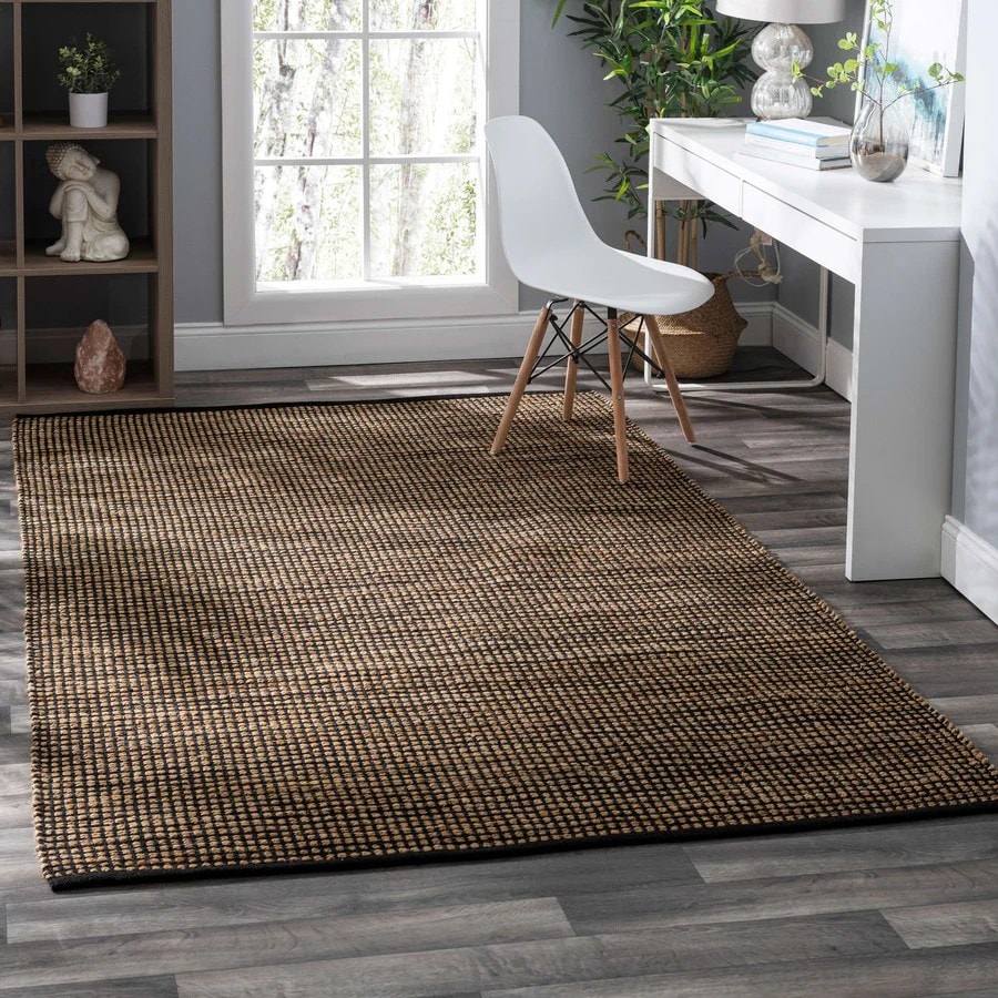 Inkspire Black Jute Braided Area Rug For Interior