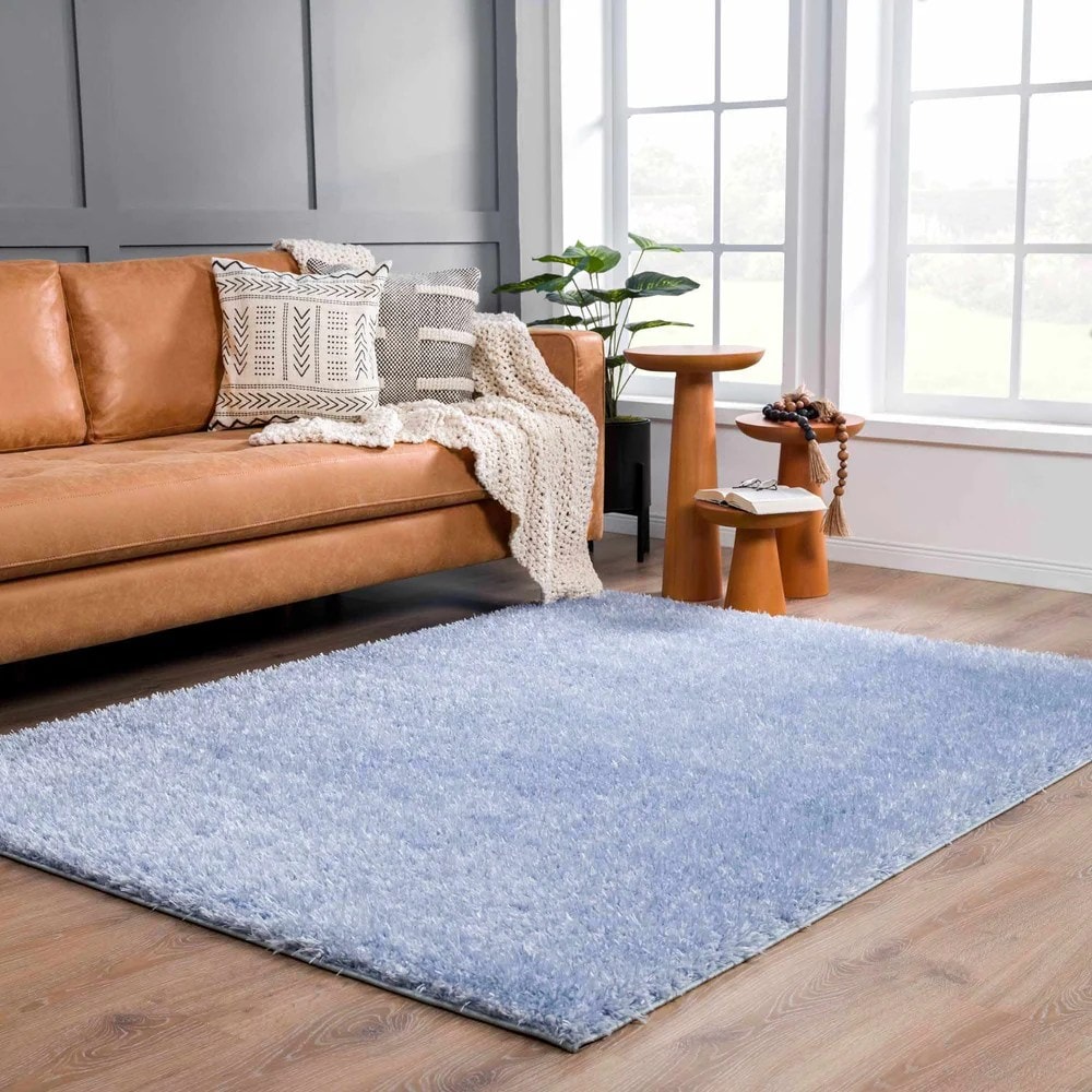 Oceantic Solid Handmade Shag Rug