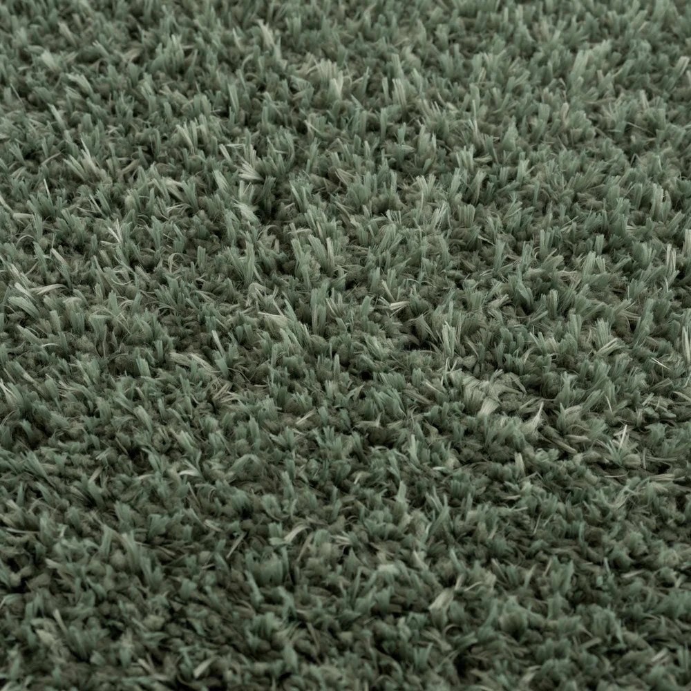 Solid Green Shag Rug