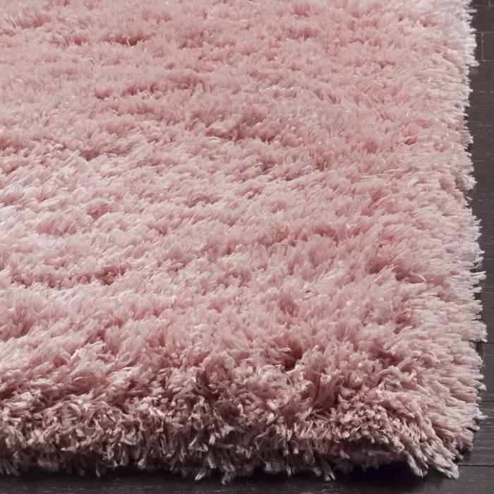 Pink Delight Solid Shag Rug