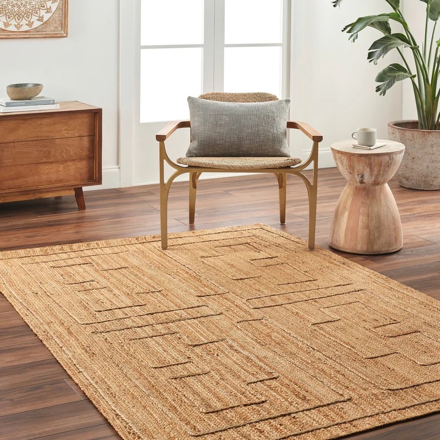 Obsidian Jute Handmade Area Rugs For Bedroom, Dining Room