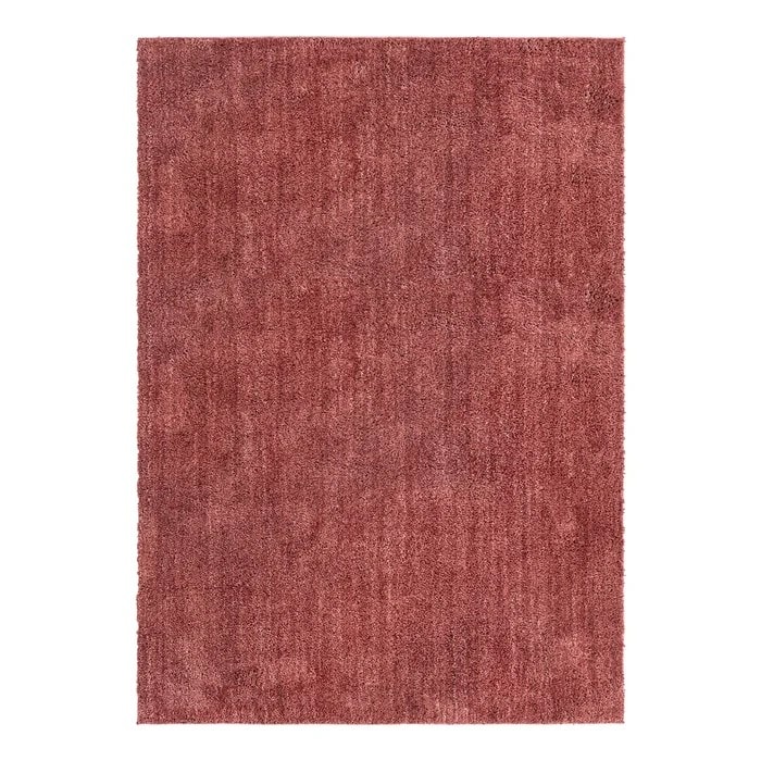 Serene Pink Shag Solid Area Rug