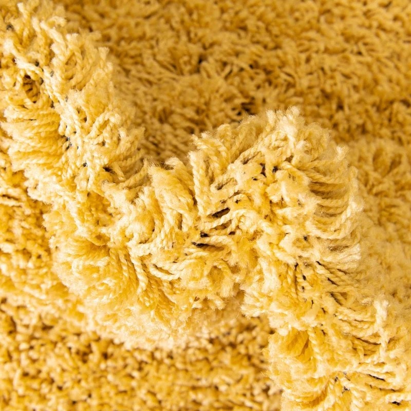 Yellow Marigold Shaggy Handmade Rug