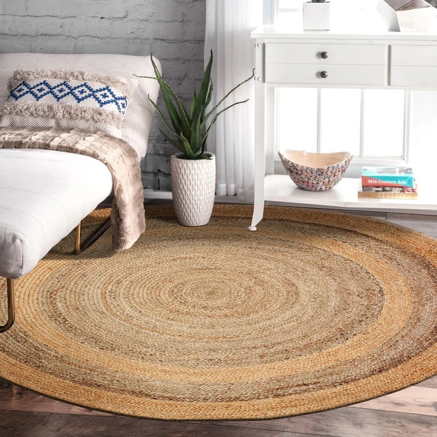 Canyon Jute Round Handmade Rug for Living Room, Bedroom and Hallway
