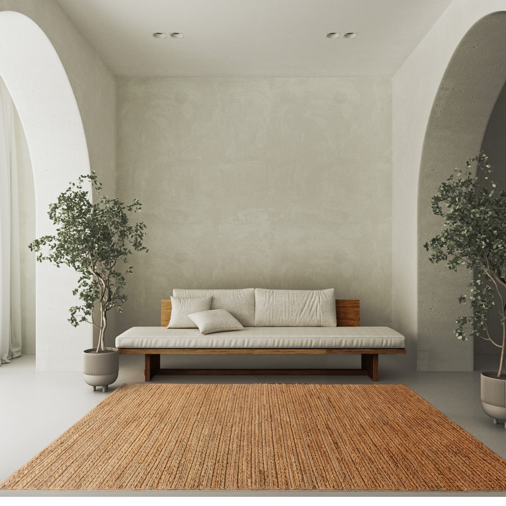 Earthtwine Basic Natural Jute Rugs for Living Room