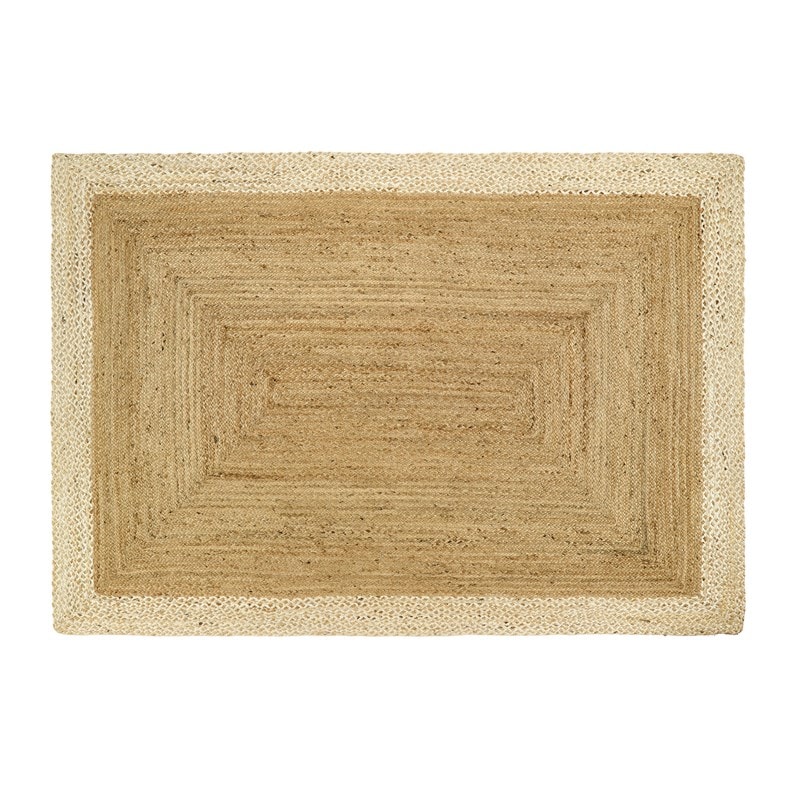 Terralines Jute Natural Handmade Natural Rug for Living Room