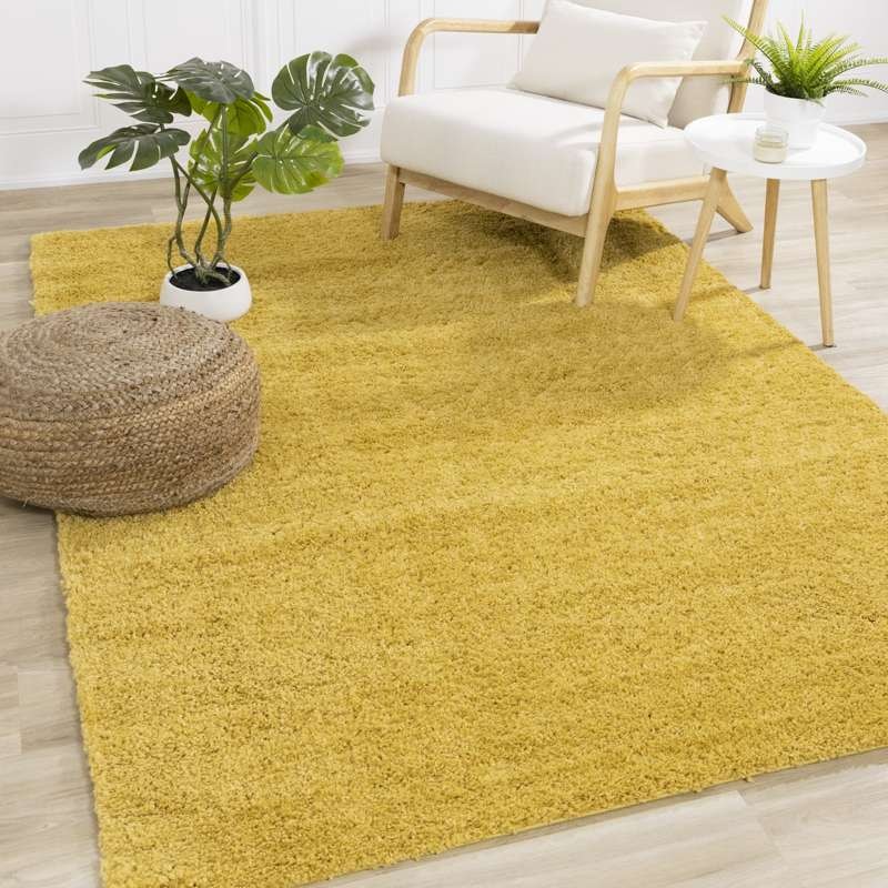 Yellow Marigold Shaggy Handmade Rug