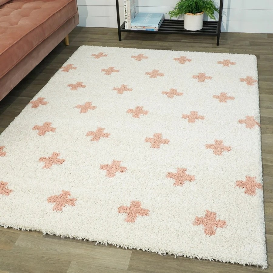 Pink Nectar Solid Shag Rug