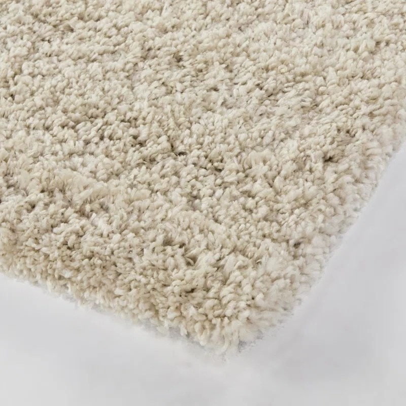 Floral Cream Handmade Shag Rug