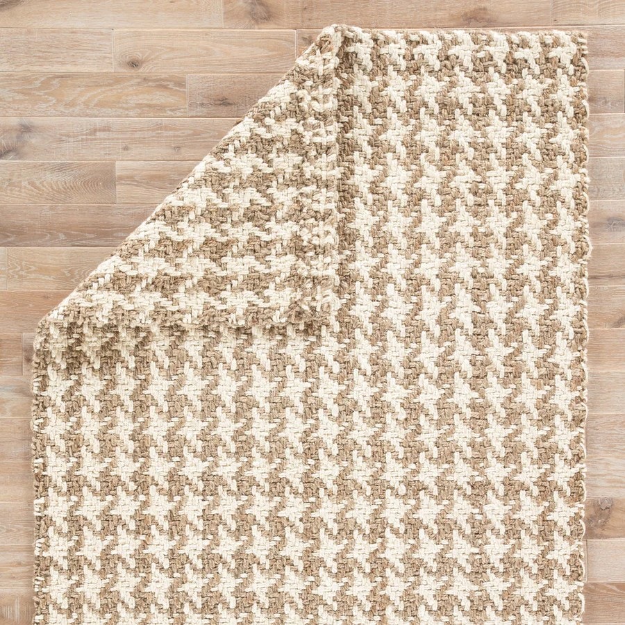 Natural Jute Handwoven Checkered Box Area Rug