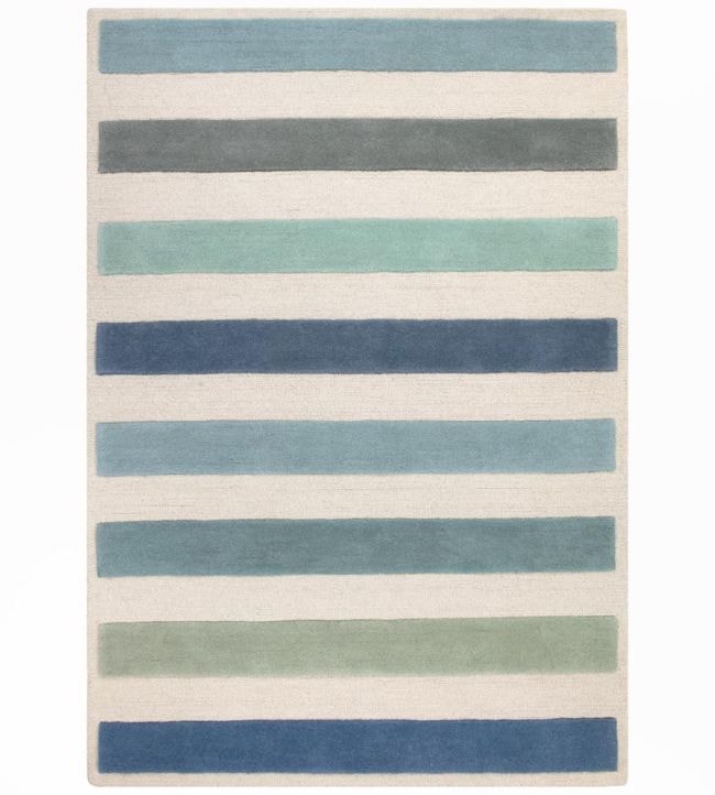 Playful Stripes Kids Handmade Colorful Rug For Palyroom
