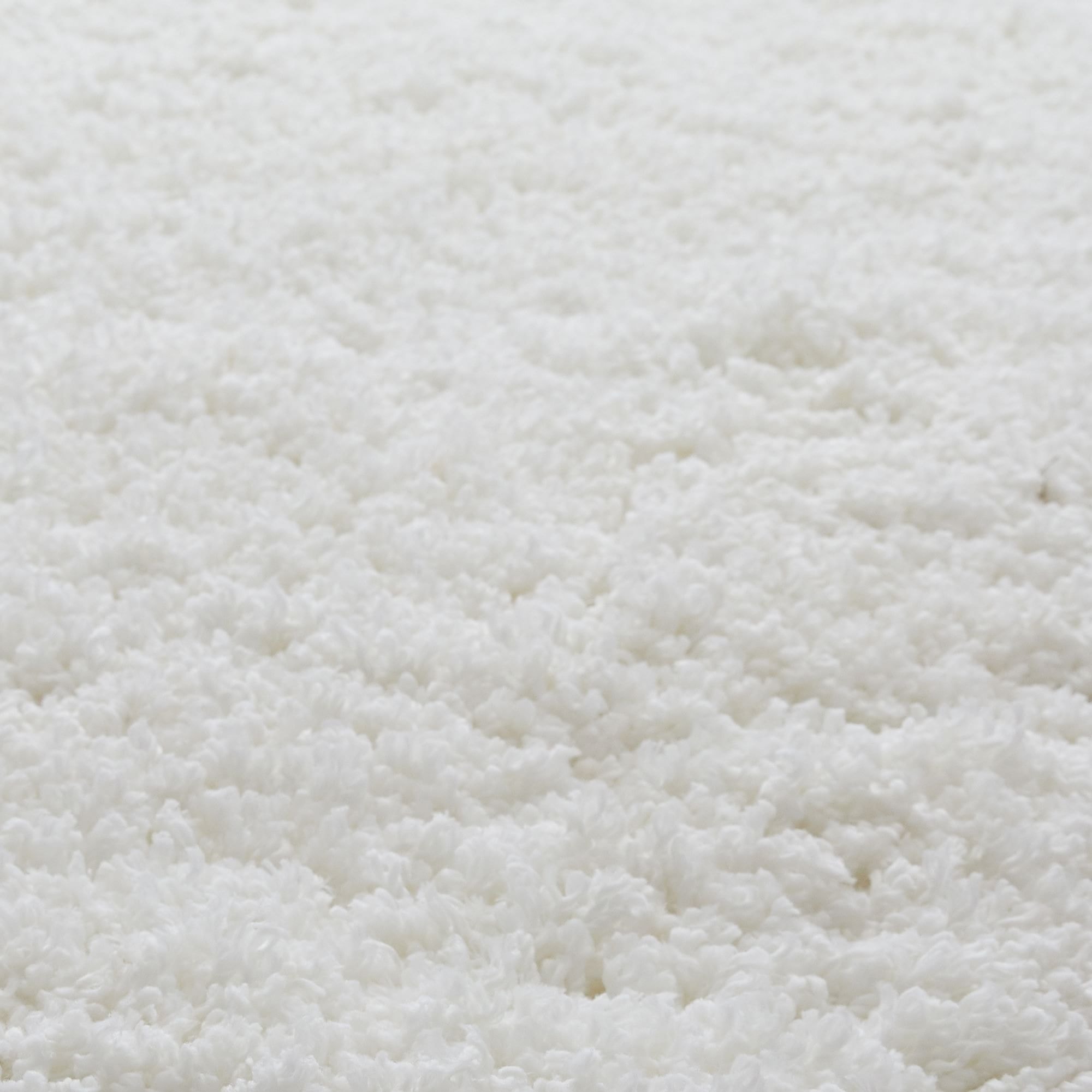 Handmade Solid White Shag Rug