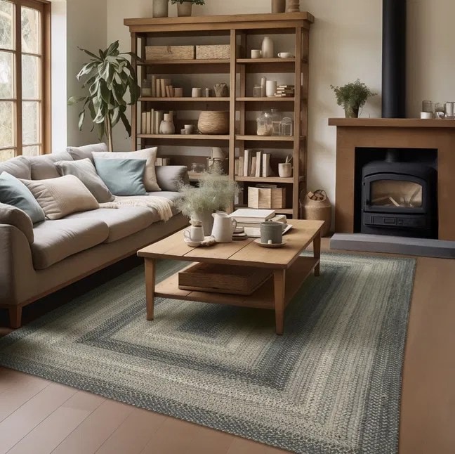 Greymist Organic Jute Natural Rugs For Living Room