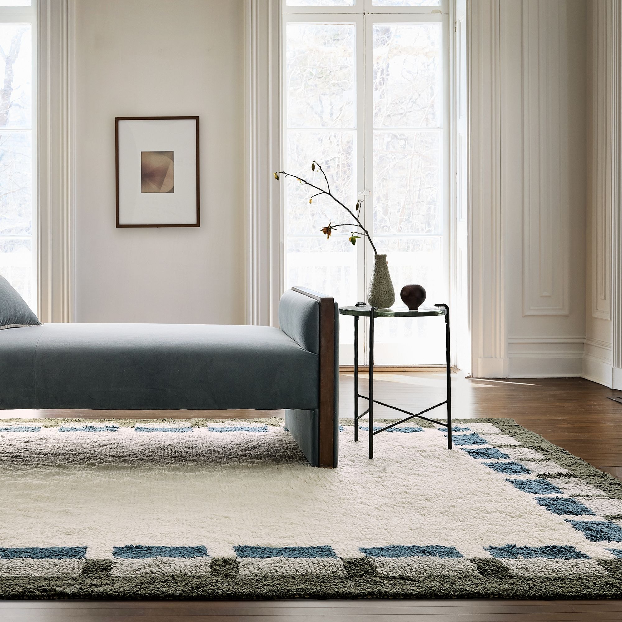 Blockzen Shag Handmade Rug