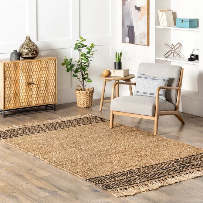 Frayline Handbraided Jute Natural Rugs For Living Room