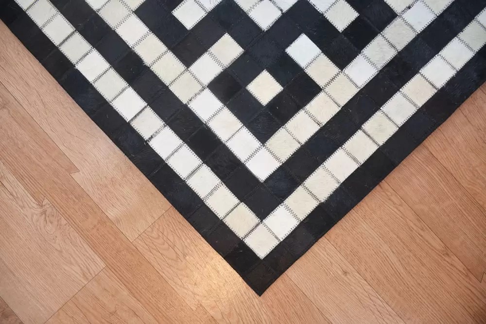 Harmony Natural Leather Handmade Rug For Living Room