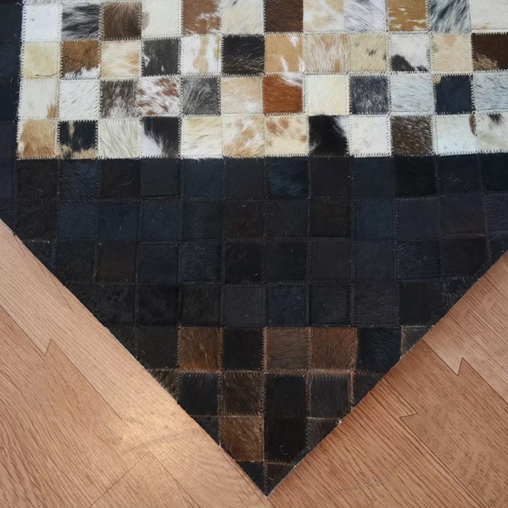 Zigaura Leather Handmade Area Rug For Living Room