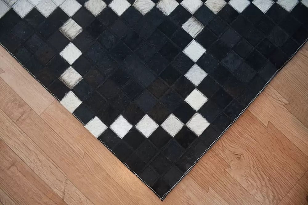 Luxora Handmade Leather Living Room Rug