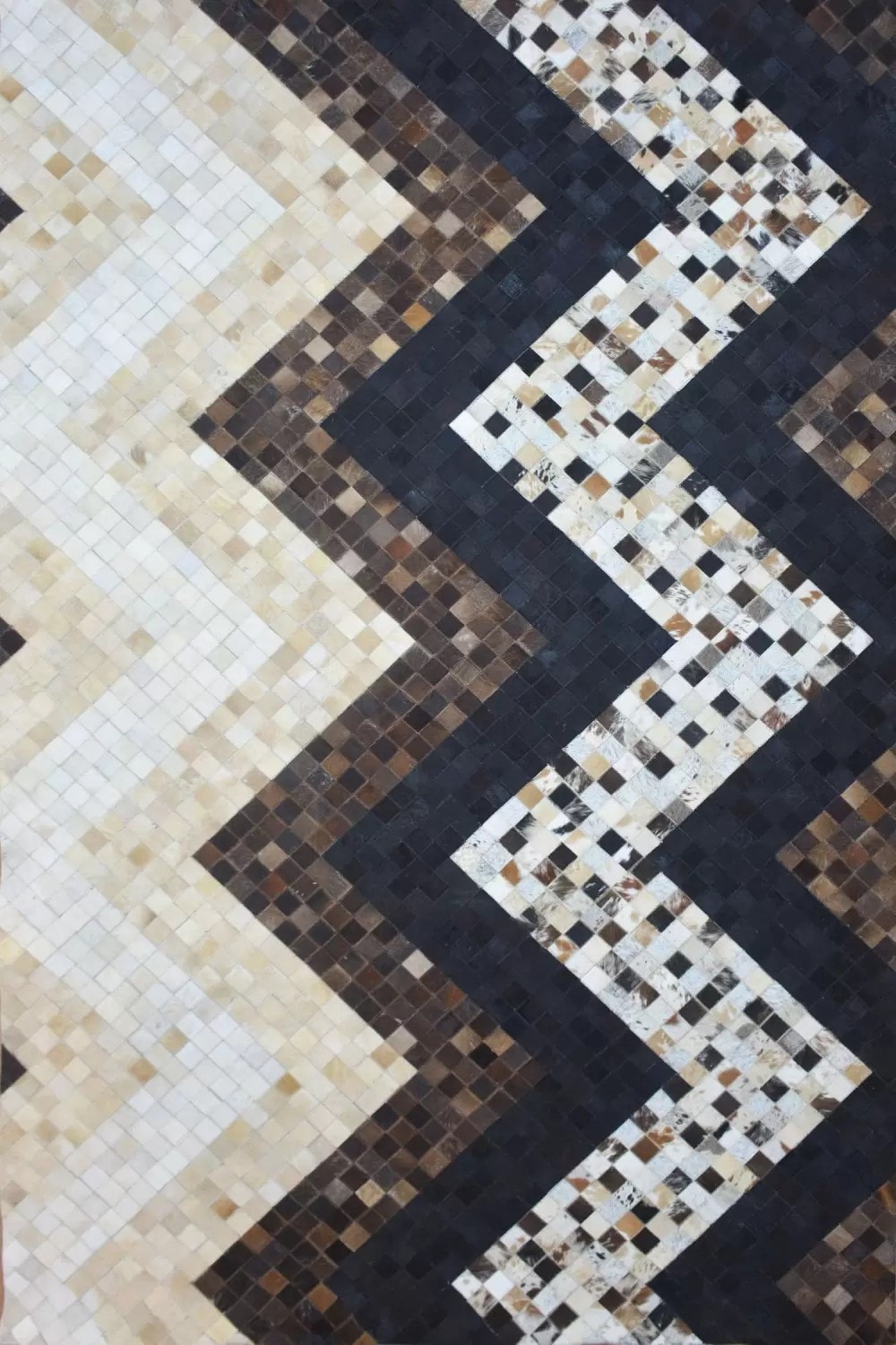 Zigaura Leather Handmade Area Rug For Living Room