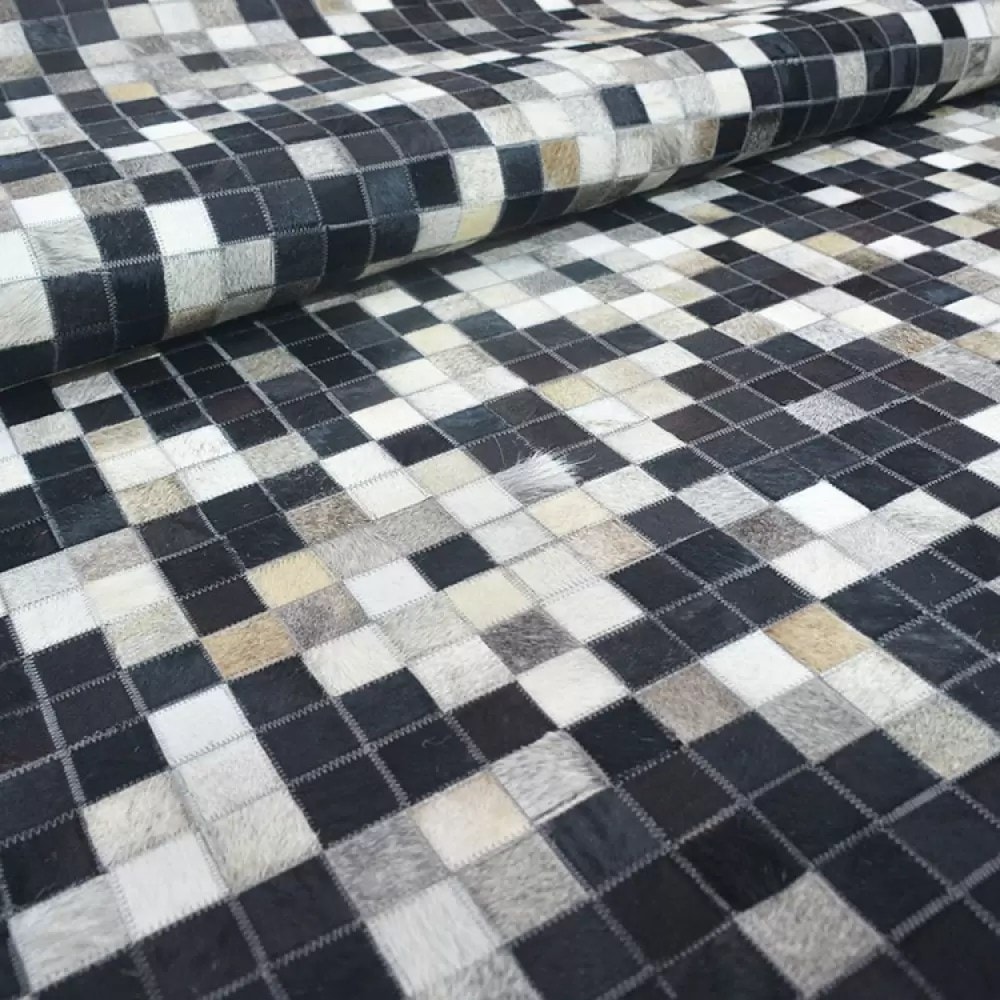 Mirage Modern Handmade Natural Leather Rug For Living Room