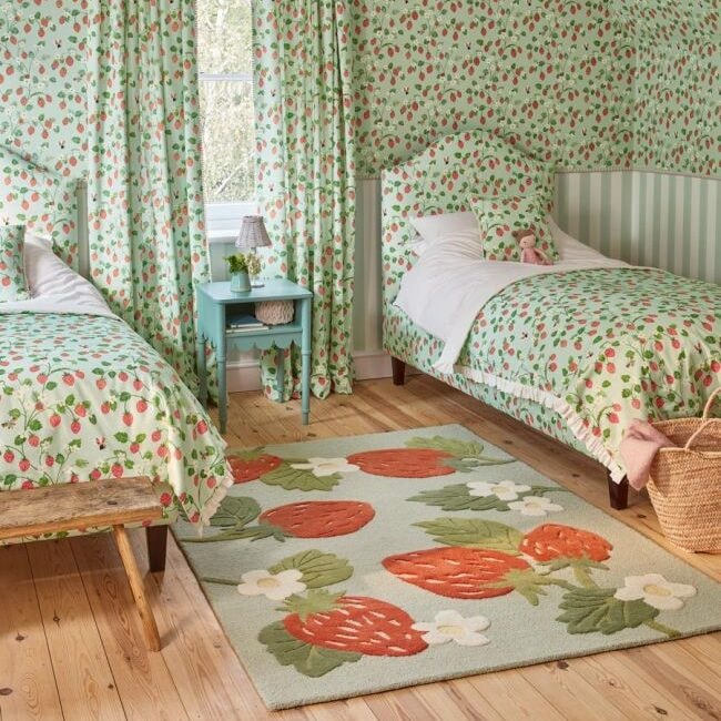 Berrybliss Kids Handmade Colorful Rug For Playroom