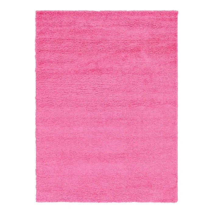 Cotton Candy Pink Shag Solid Rug