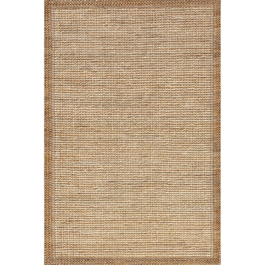 Borderline Handmade Natural Jute Rugs For Living Room
