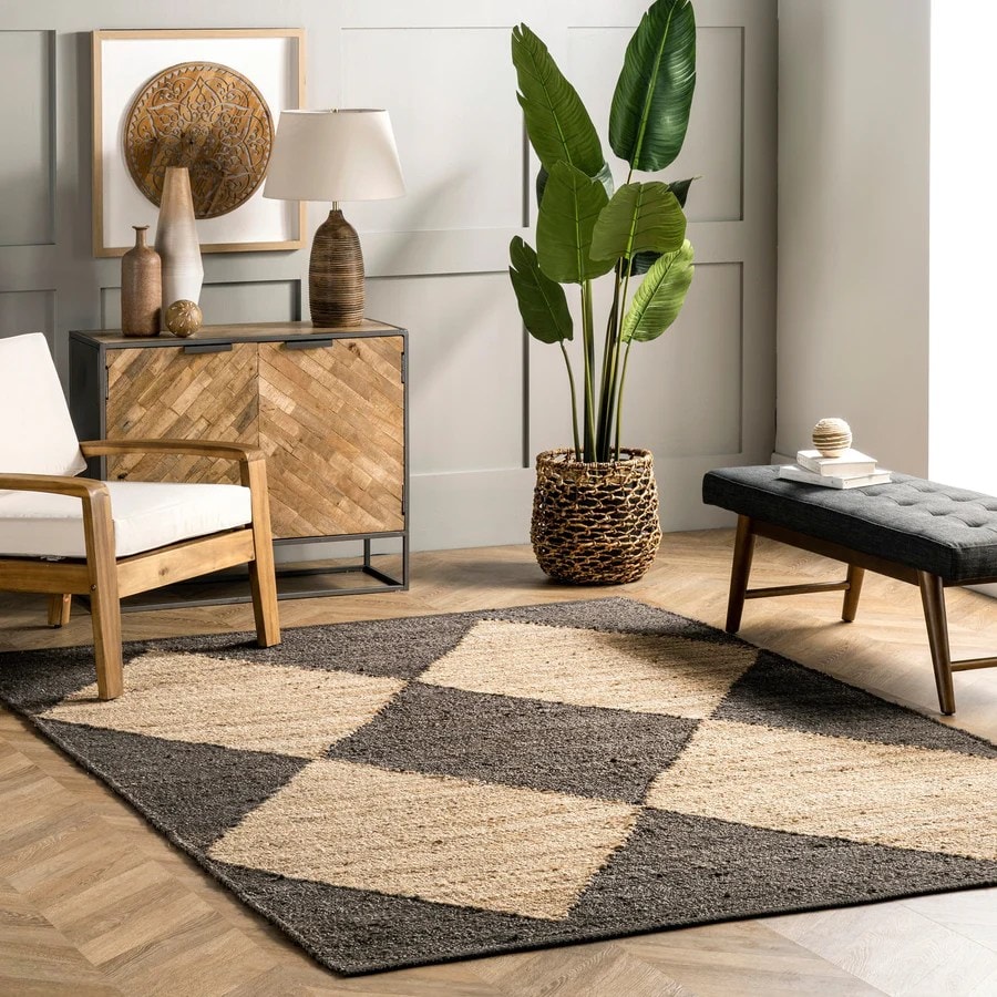 Sandy Aura Natural Jute Rugs for Living Room