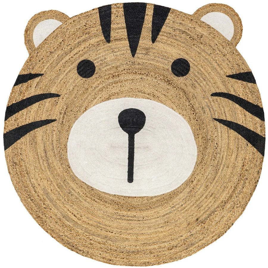 Handmade Cubbie Kids Jute Area Rug For Playroom, Nursery, Kids Room