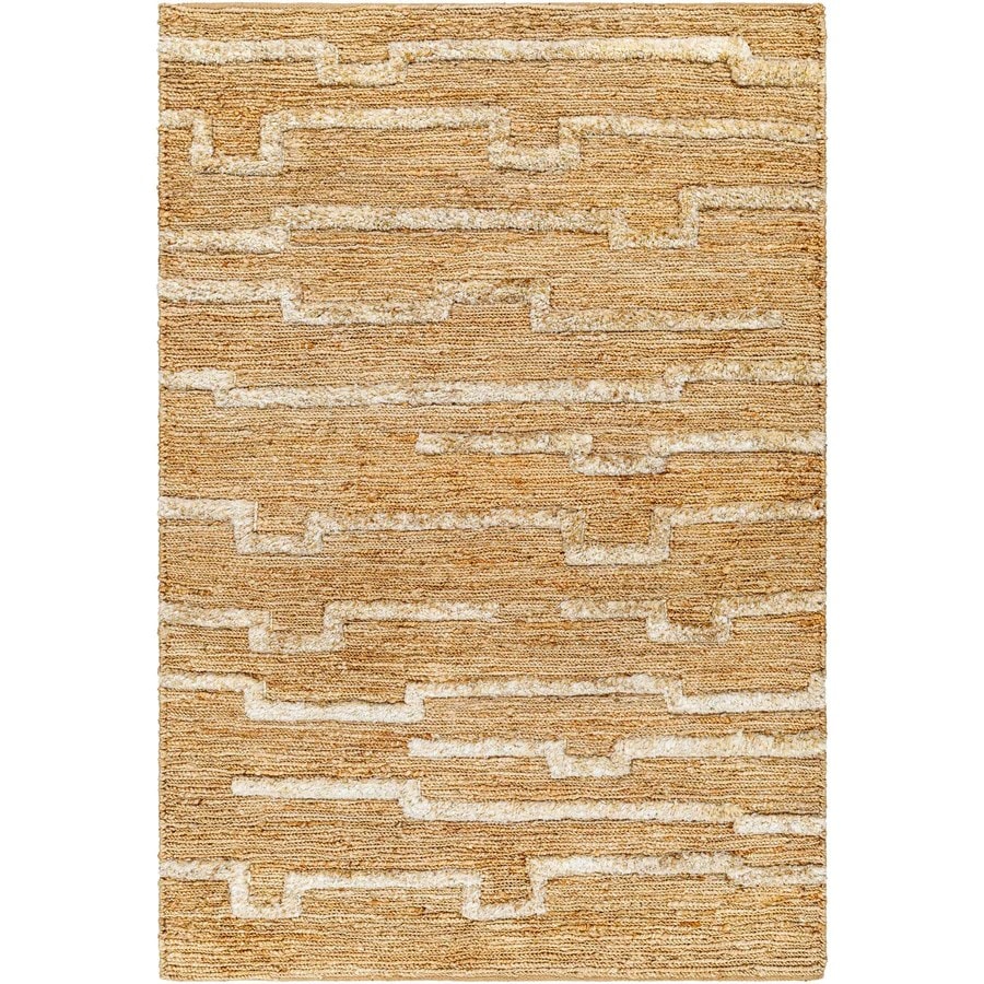 Abstract Lines Natural Jute Handmade Rug