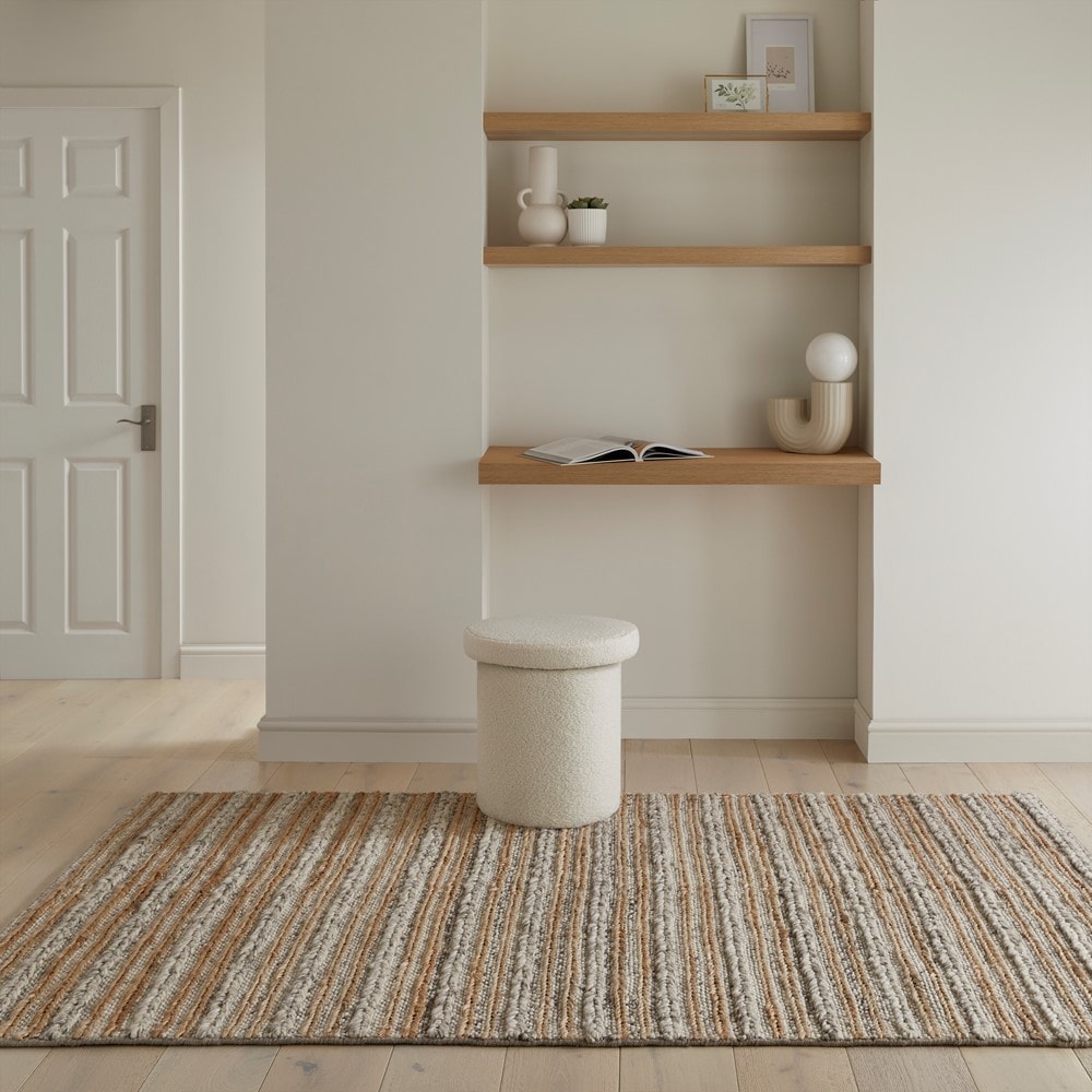 Granite Mist Natural Jute Handmade Rugs for Living Room