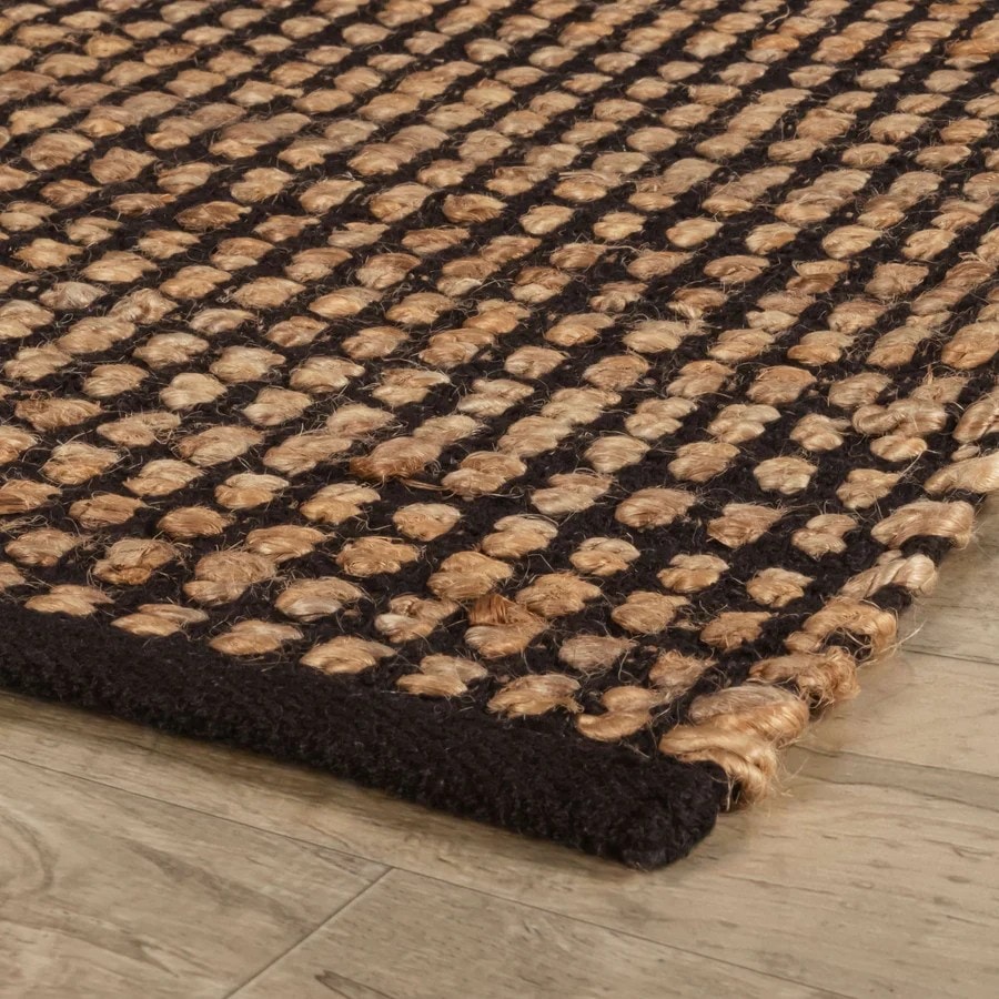 Inkspire Black Jute Braided Area Rug For Interior