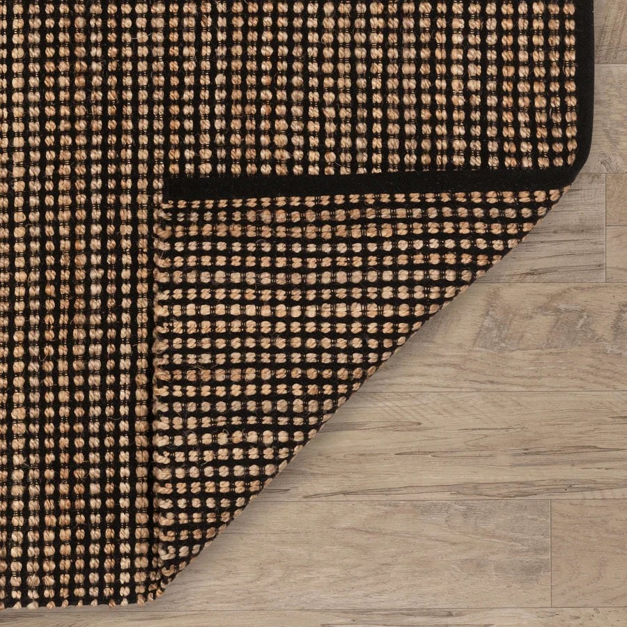 Inkspire Black Jute Braided Area Rug For Interior